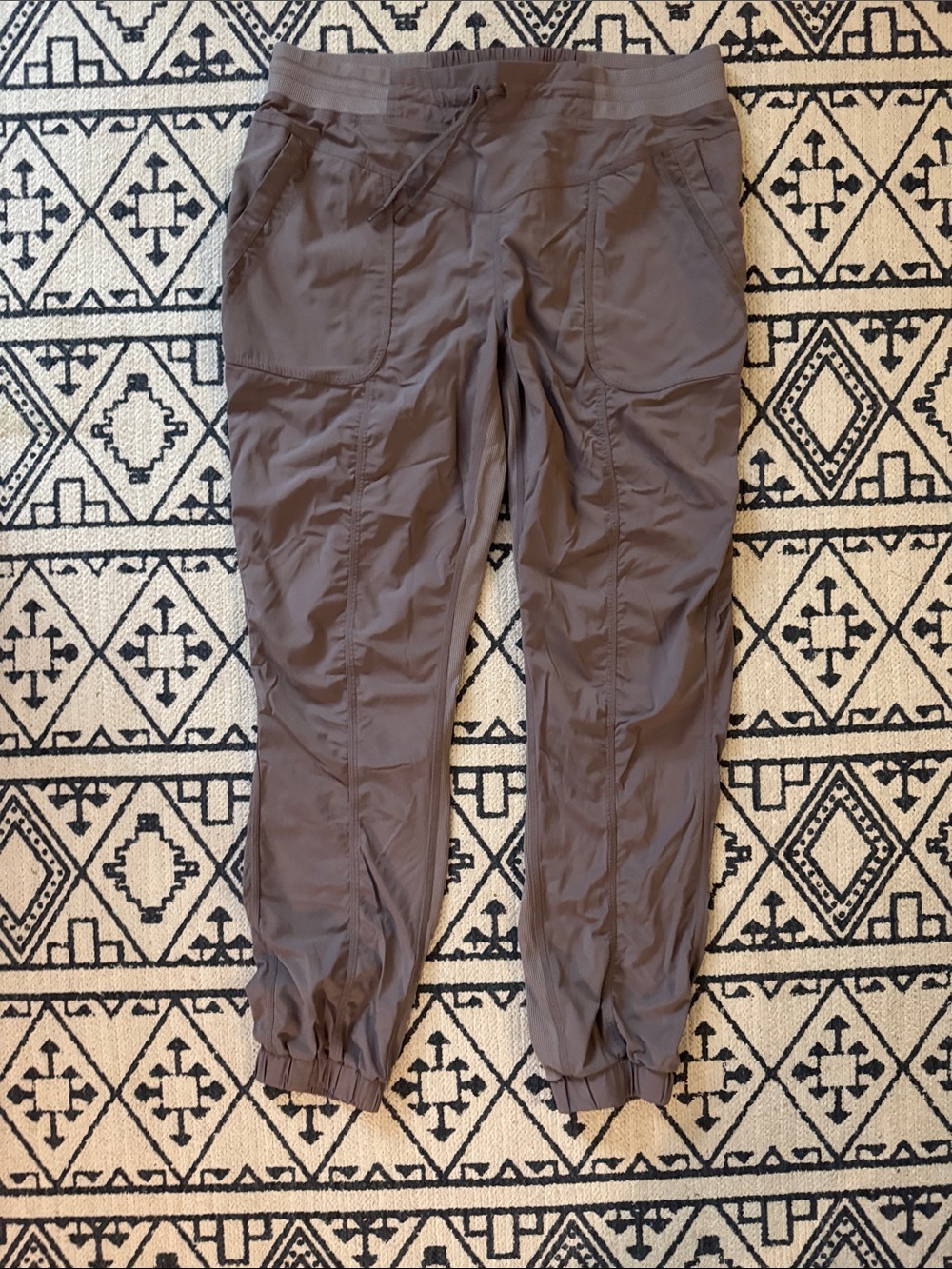 Women's Indygena Taupe Elastic-Waist Jogger Pants